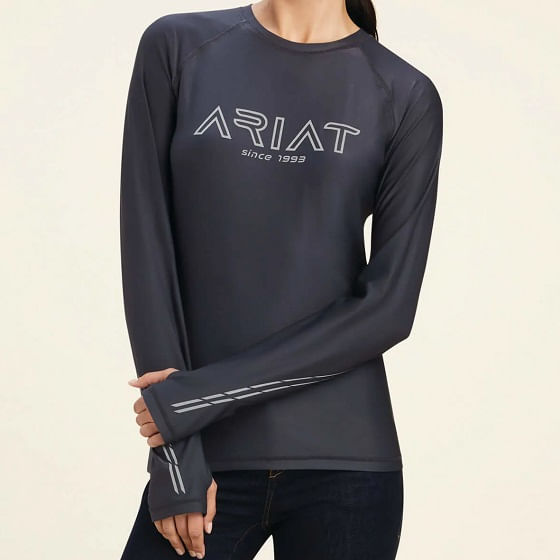  Ariat Women's Lumina Long Sleeve Tee - Ebony
