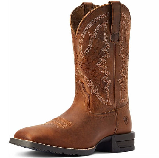  Ariat Men's Hybrid Ranchwork Western Boot - Thatch Brown