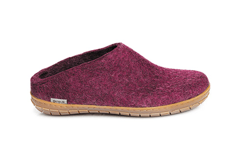  Glerups Unisex Slip-On With Rubber Sole - Cranberry