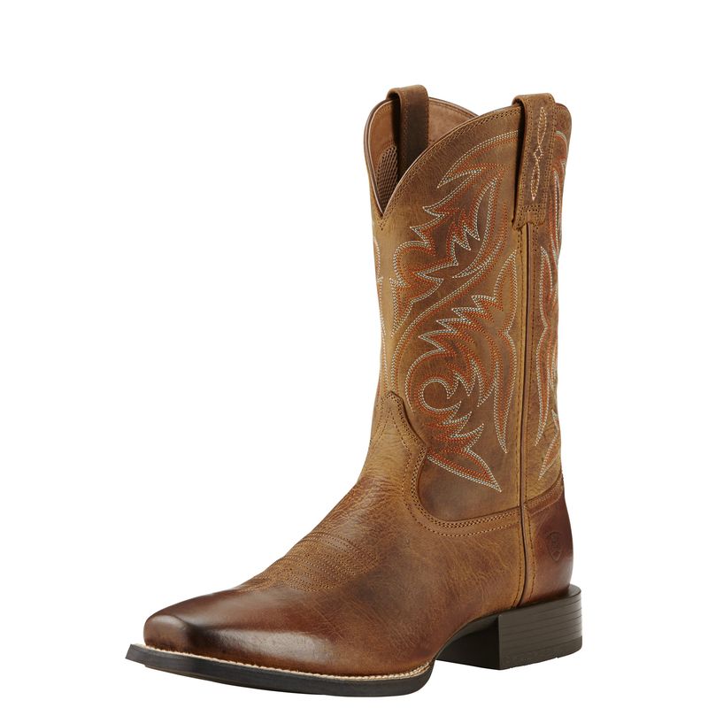  Ariat Men's Sport Herdsman Western Boot - Powder Brown