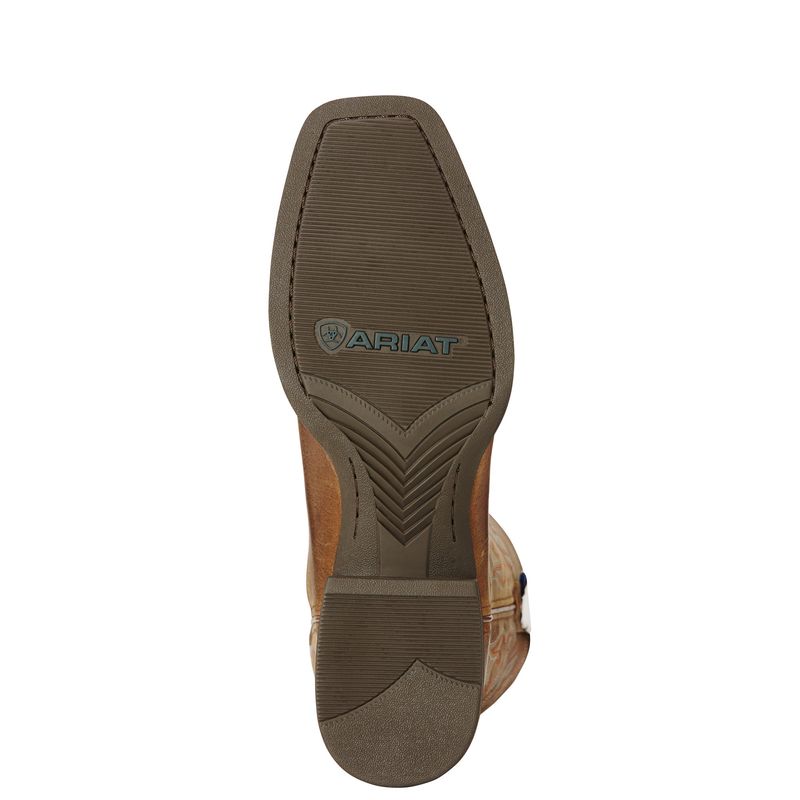  Ariat Men's Sport Herdsman Western Boot - Powder Brown