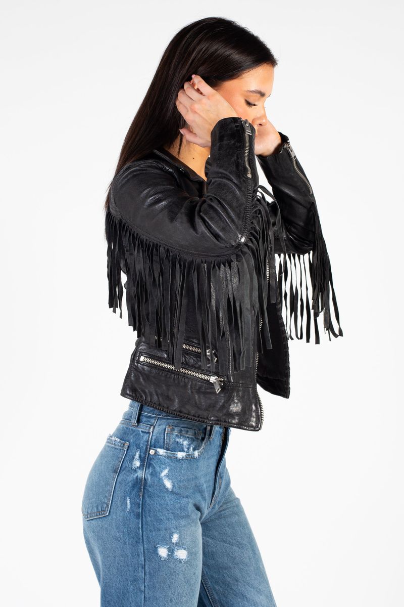  Mauritius Women's Zoe Leather Jacket - Black