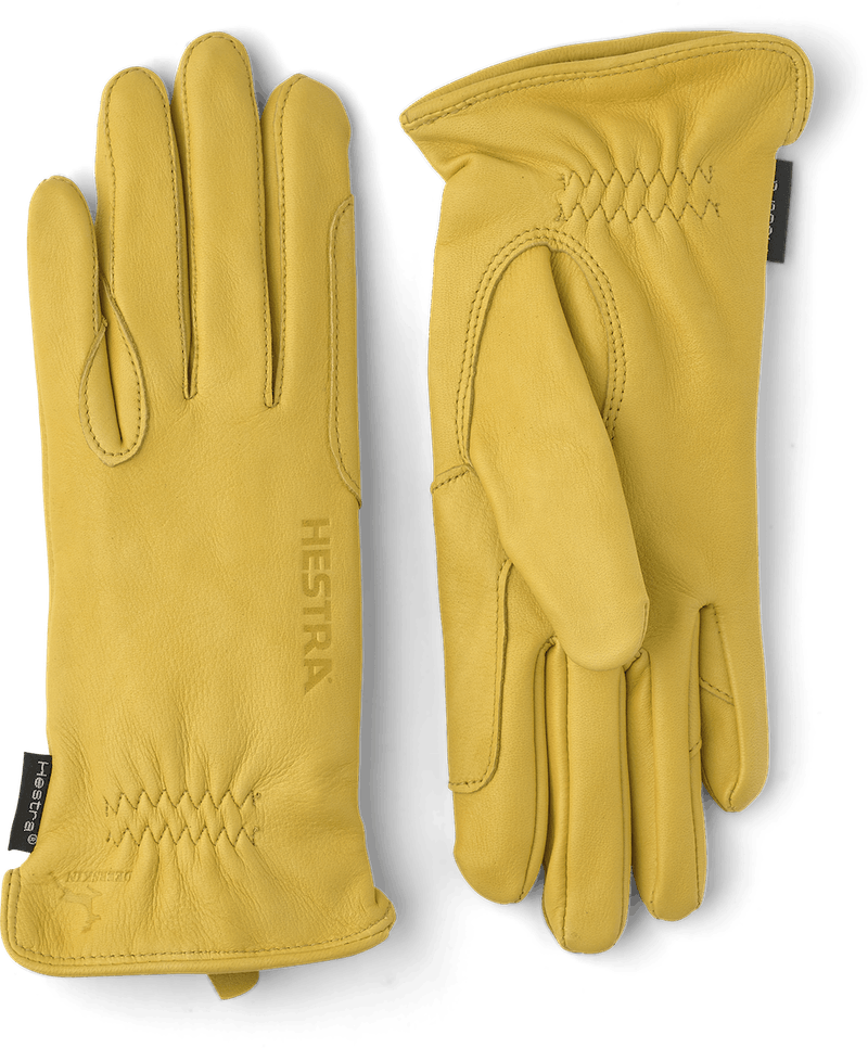 Hestra Equestrian Women's Deerskin Gloves - Natural Yellow