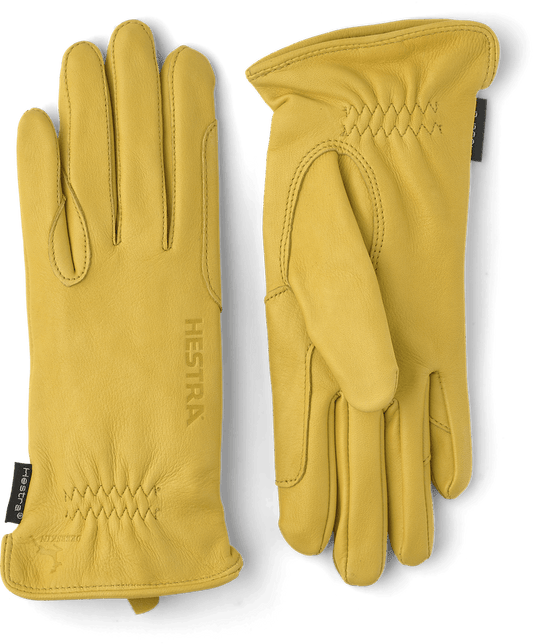 Hestra Equestrian Women's Deerskin Gloves - Natural Yellow