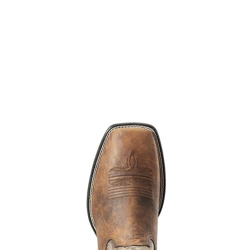  Ariat Men's Amos Western Boot - Sorrel Crunch/Army Green