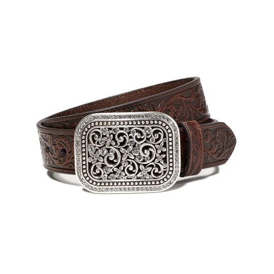  Ariat Women's Jackie Filigree Tooled Leather Belt
