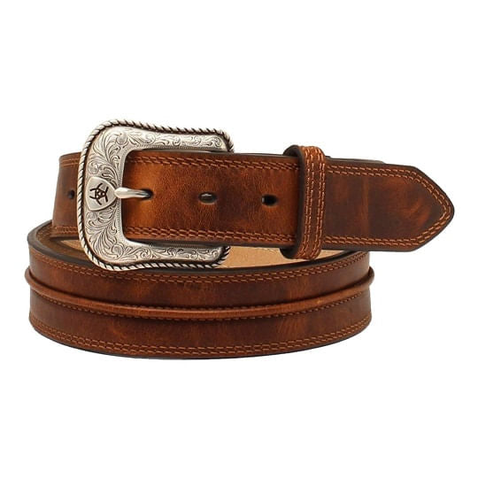  Ariat Men's Center Bump Leather Belt