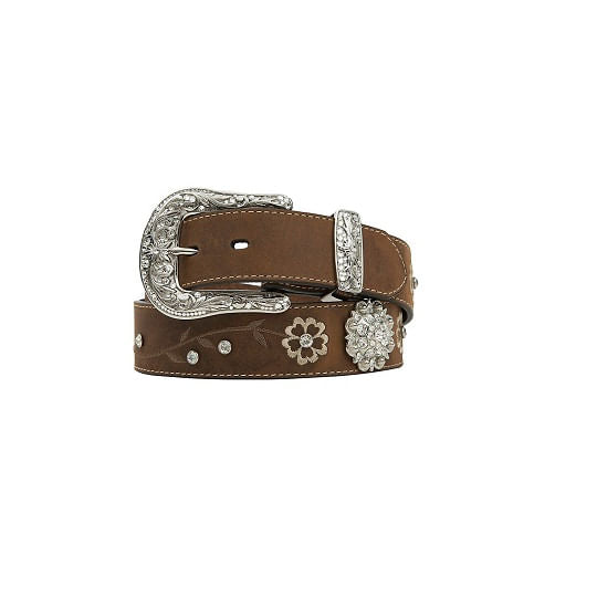  Ariat Women's Scrolling Flowers Leather Belt