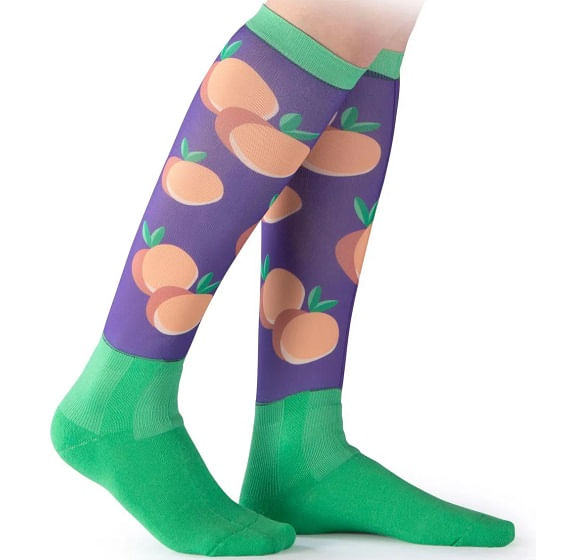  Shires Aubrion Kids' Hyde Park Cross Country Socks - Peach