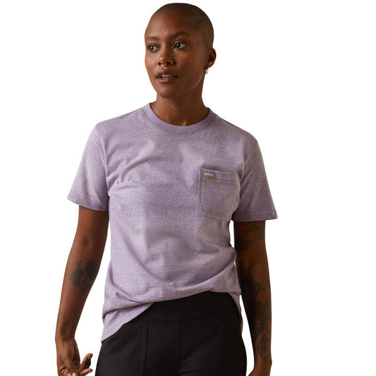  Ariat Women's Rebar Cotton Strong T-Shirt - Lavendar Heather