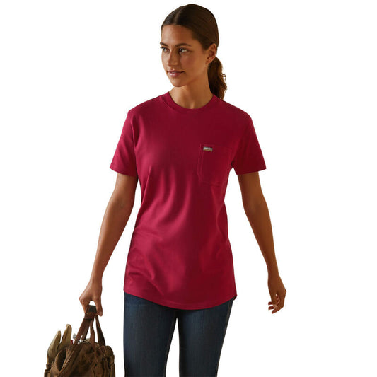  Ariat Women's Rebar Cotton Strong T-Shirt - Cherries Jubilee
