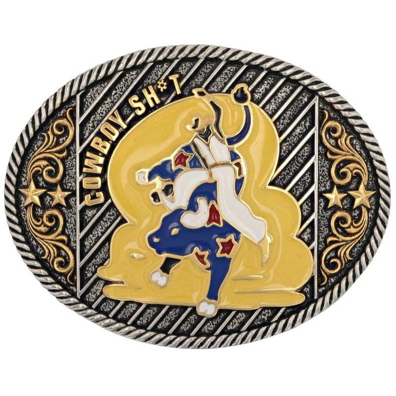  Montana Silversmiths Cowboy Sh*t Bullrider Attitude Buckle (A961CST)