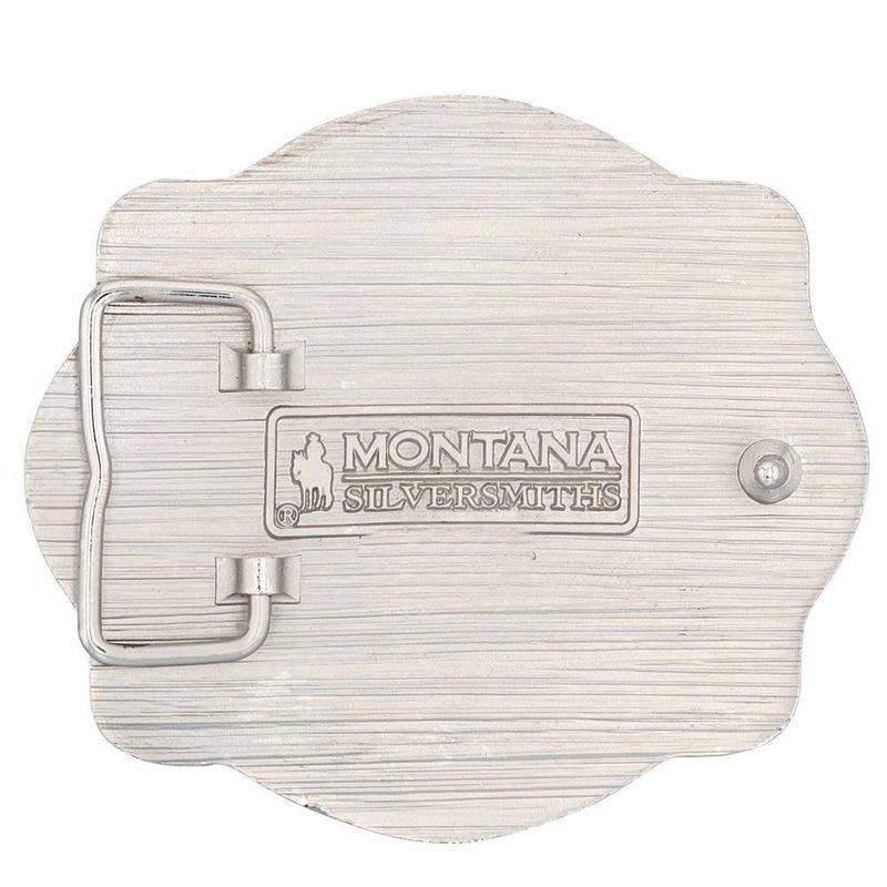  Montana Silversmiths A-Blaze Filigree Framed Bull Rider Attitude Belt Buckle (A886)