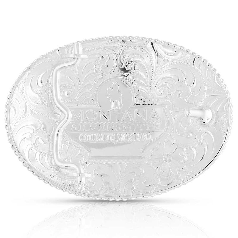  Montana Silversmiths Small Two-Tone Engraved Western Buckle (1849NF)