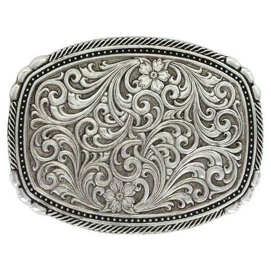  Montana Silversmiths Antiqued Pinpoints And Twisted Rope Trim Buckle (28400RTS)