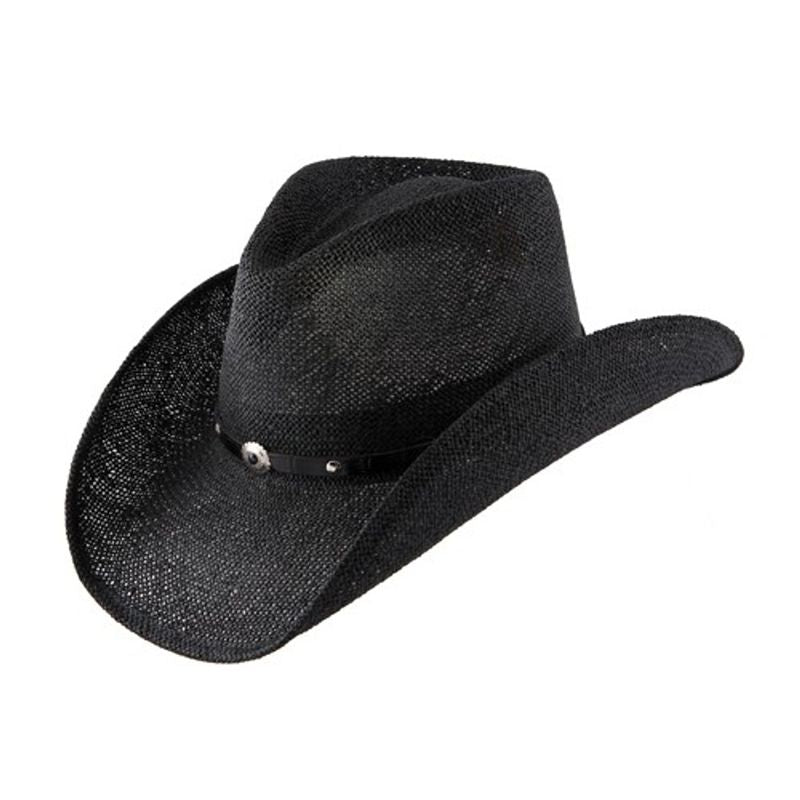  Stetson Onyx Twisted Paper Straw Hat - Black