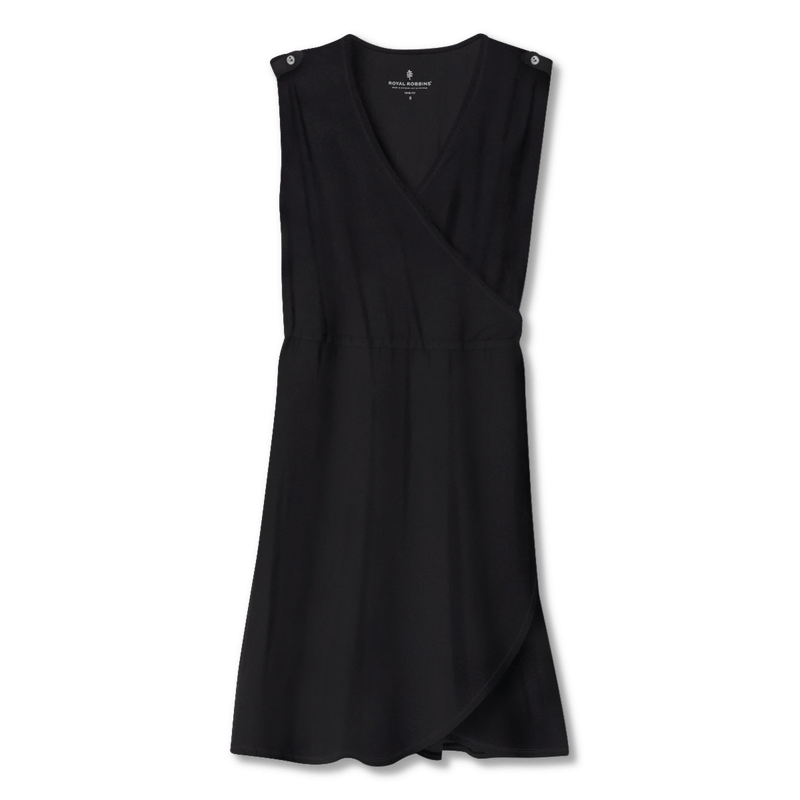  Royal Robbins Women's Noe Cross-Over Dress - Black
