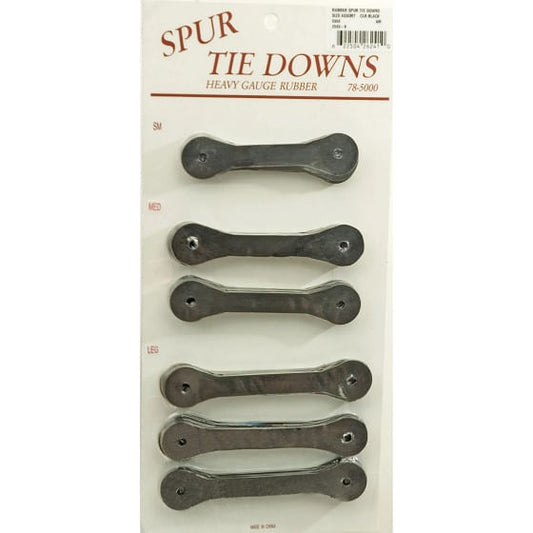  Western Rawhide Rubber Spur Tie Downs