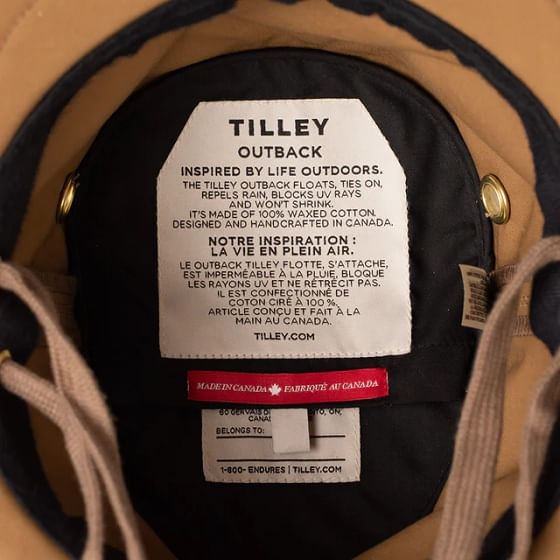  Tilley TWC7 The Outback Hat - British Tan/Navy