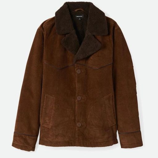  Brixton Men's Wallace Sherpa Lined Corduroy Jacket - Bison