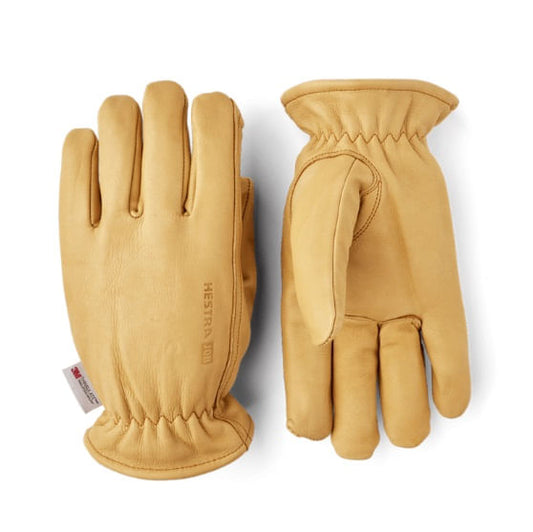  Hestra Insulated Drivers' Leather Work Gloves - Yellow