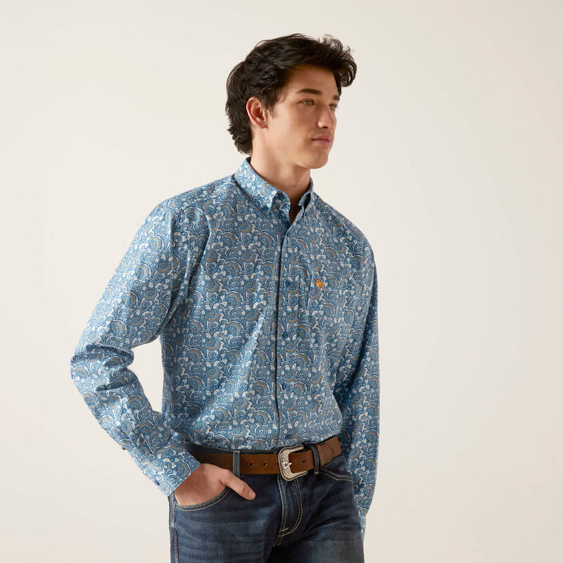  Ariat Men's Gentry Classic Long Sleeve Shirt - Sky Blue