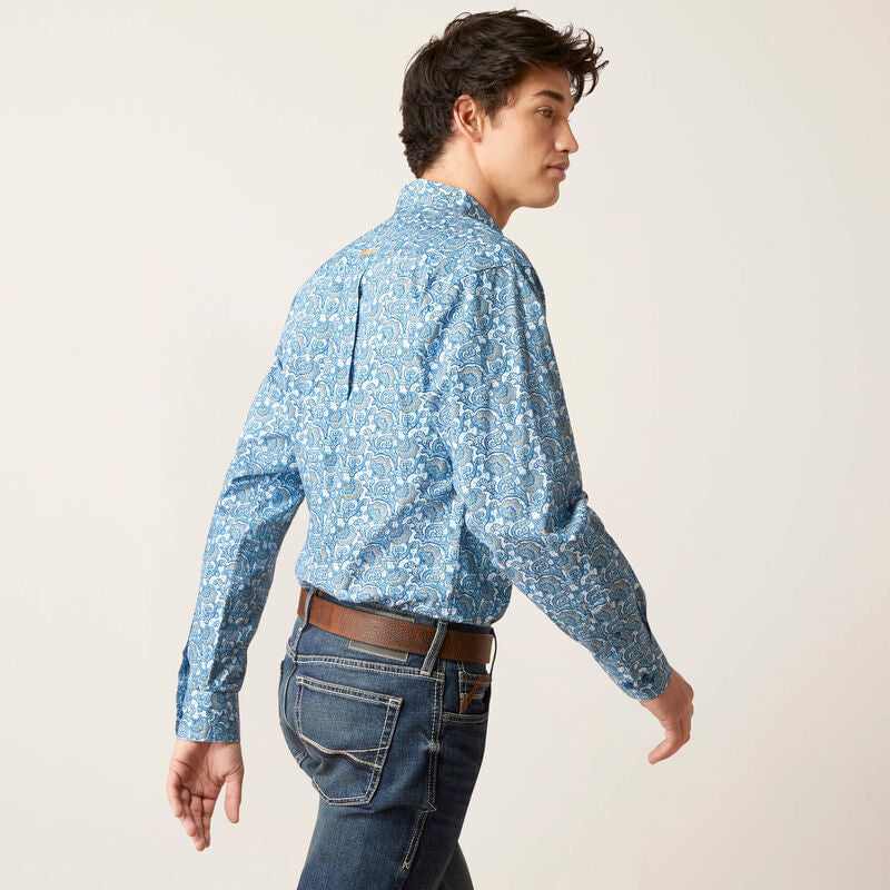  Ariat Men's Gentry Classic Long Sleeve Shirt - Sky Blue