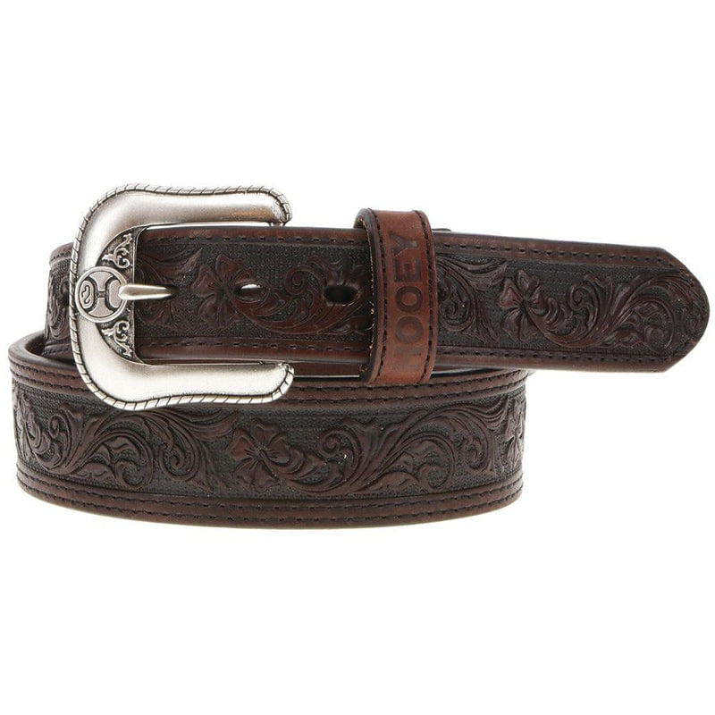  Hooey Unisex Tapered Filigree Belt - Brown