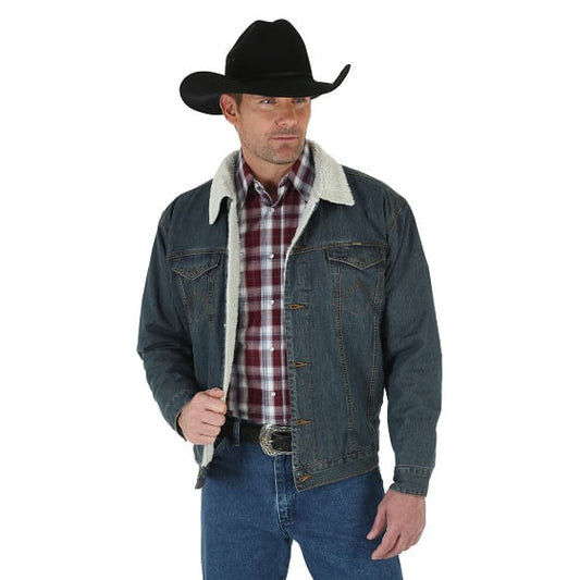  Wrangler Men's Sherpa Jacket - Rustic Blue