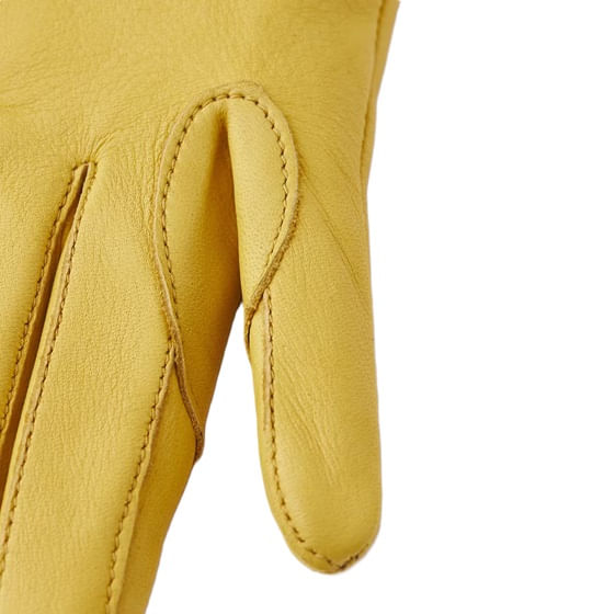 Hestra Equestrian Women's Deerskin Gloves - Natural Yellow